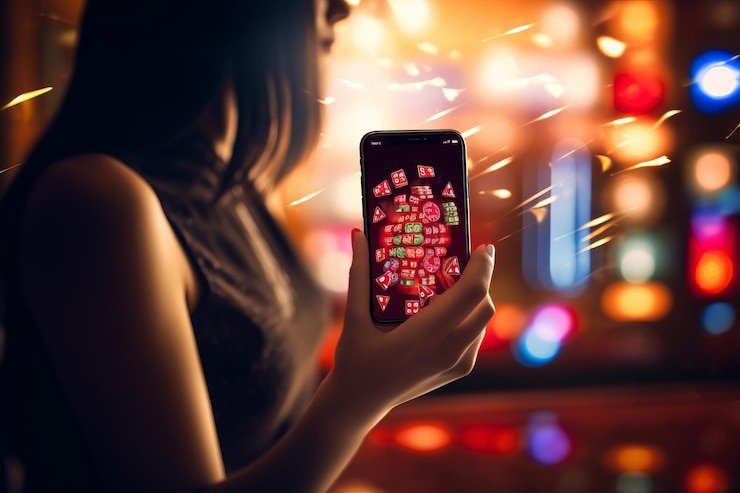 unsur138 slot live dealer studio with player's mobile device showing LinkAja payment confirmation